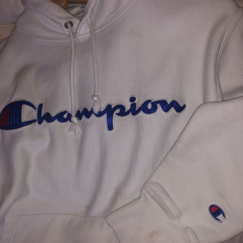 White champion hoodie